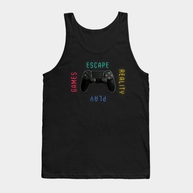 Escape Reality Play Games Playstation Tank Top by Herky